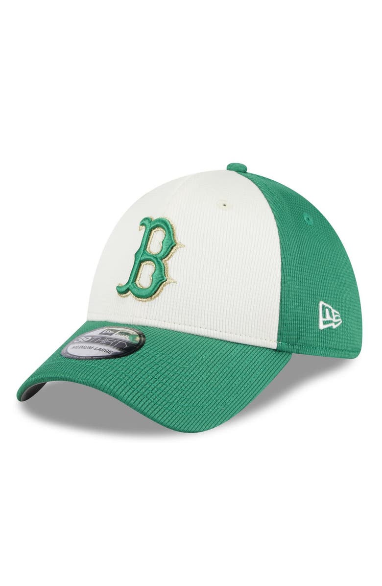 New Era Men's New Era White/Green Boston Red Sox 2024 St. Patrick's Day 39THIRTY Flex Fit Hat, Alternate, color,