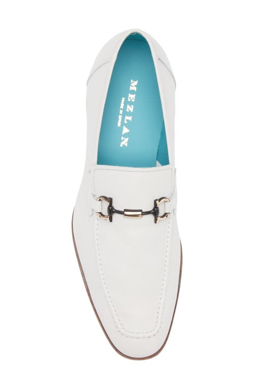 Mezlan Rios Bit Ornament Leather Loafer In White