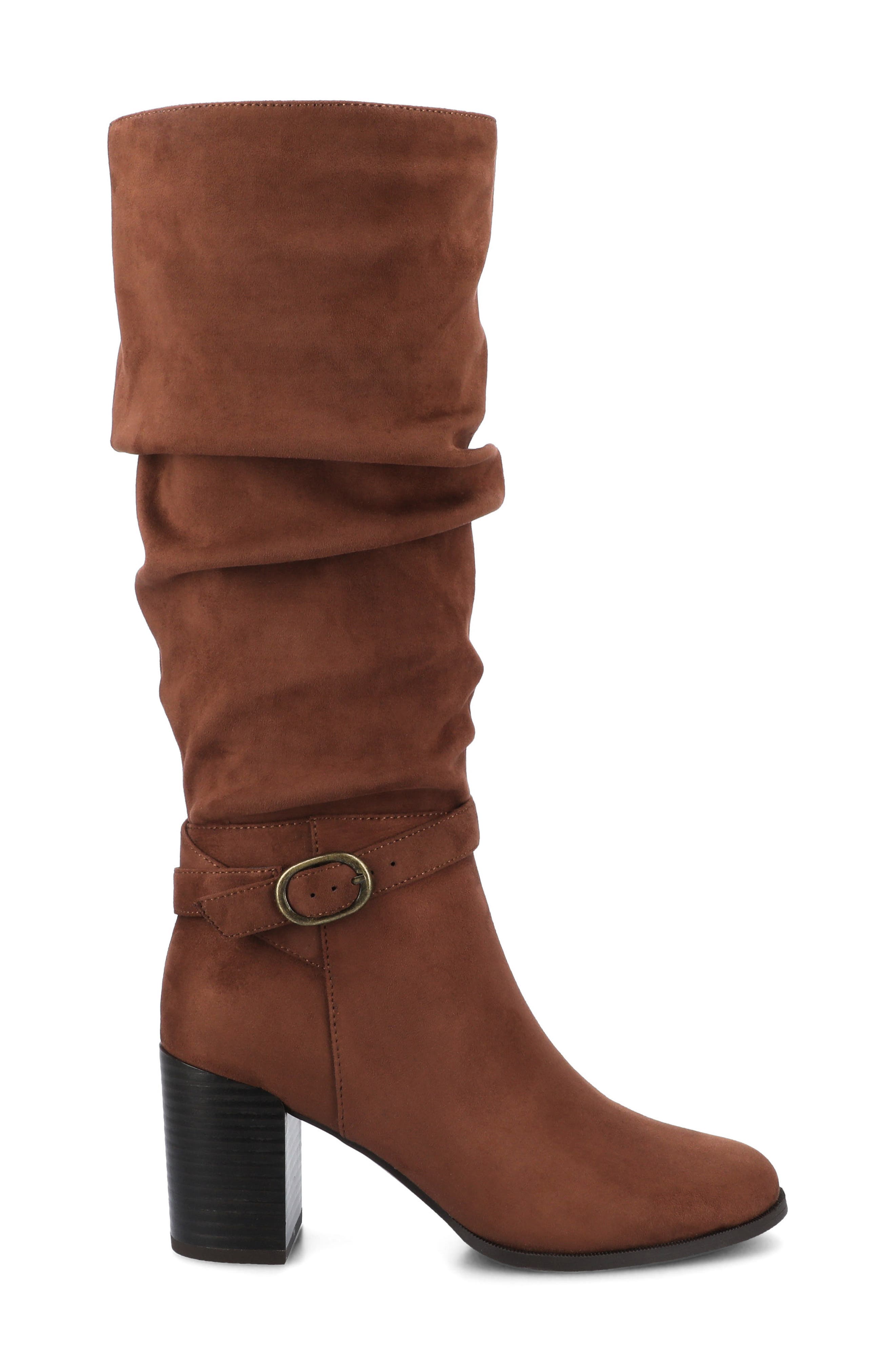 Fernanda Ruched Boot, Alternate, color, CHOCOLATE SUEDE