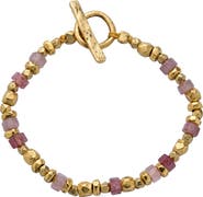 Loni Paul Jewelry Strawberry Quartz and Bead Bracelet
