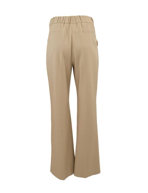 Theo The Label Women's Neutrals Gaia High-waist Wideleg Pant - Sand In Sand