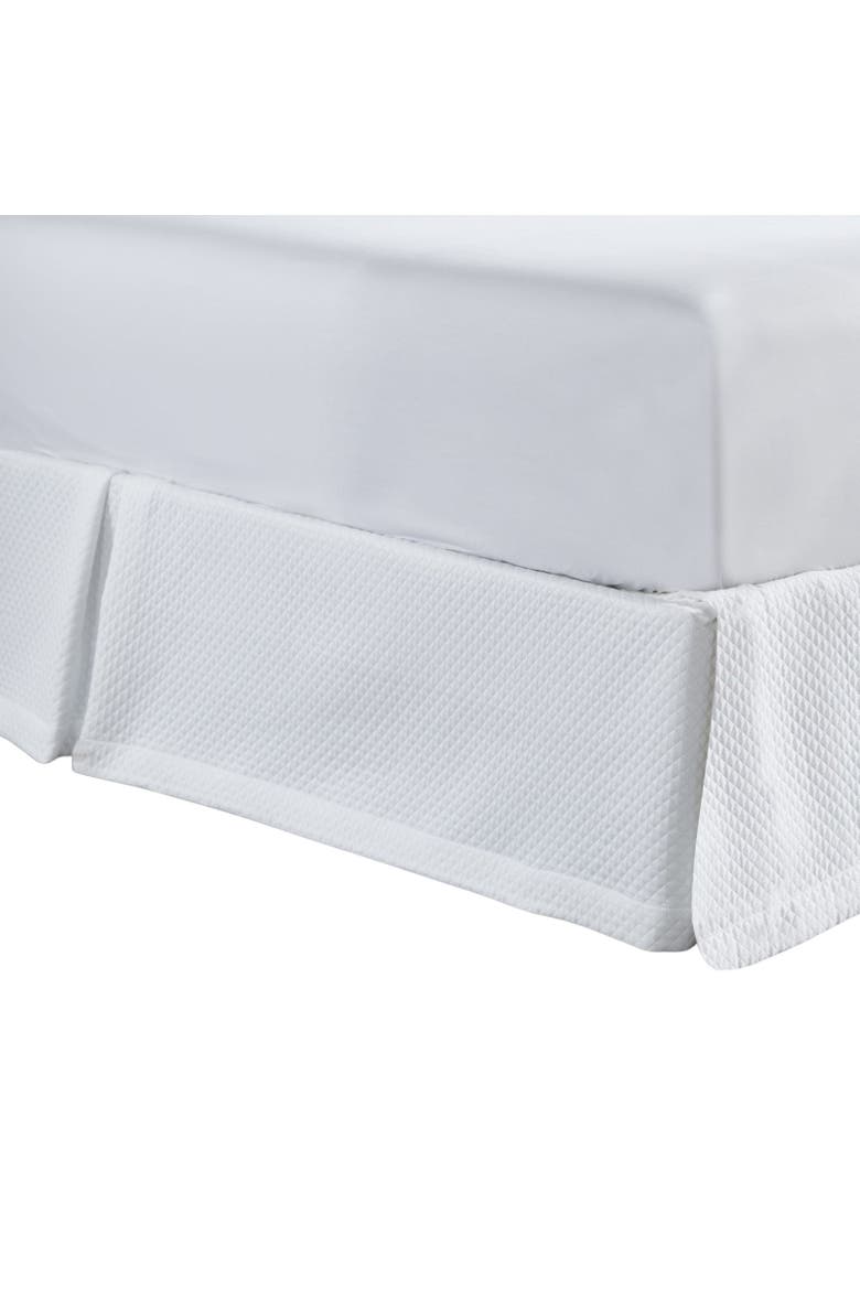 Hamilton Matelasse Diamond Bed Skirt, Alternate, color, White