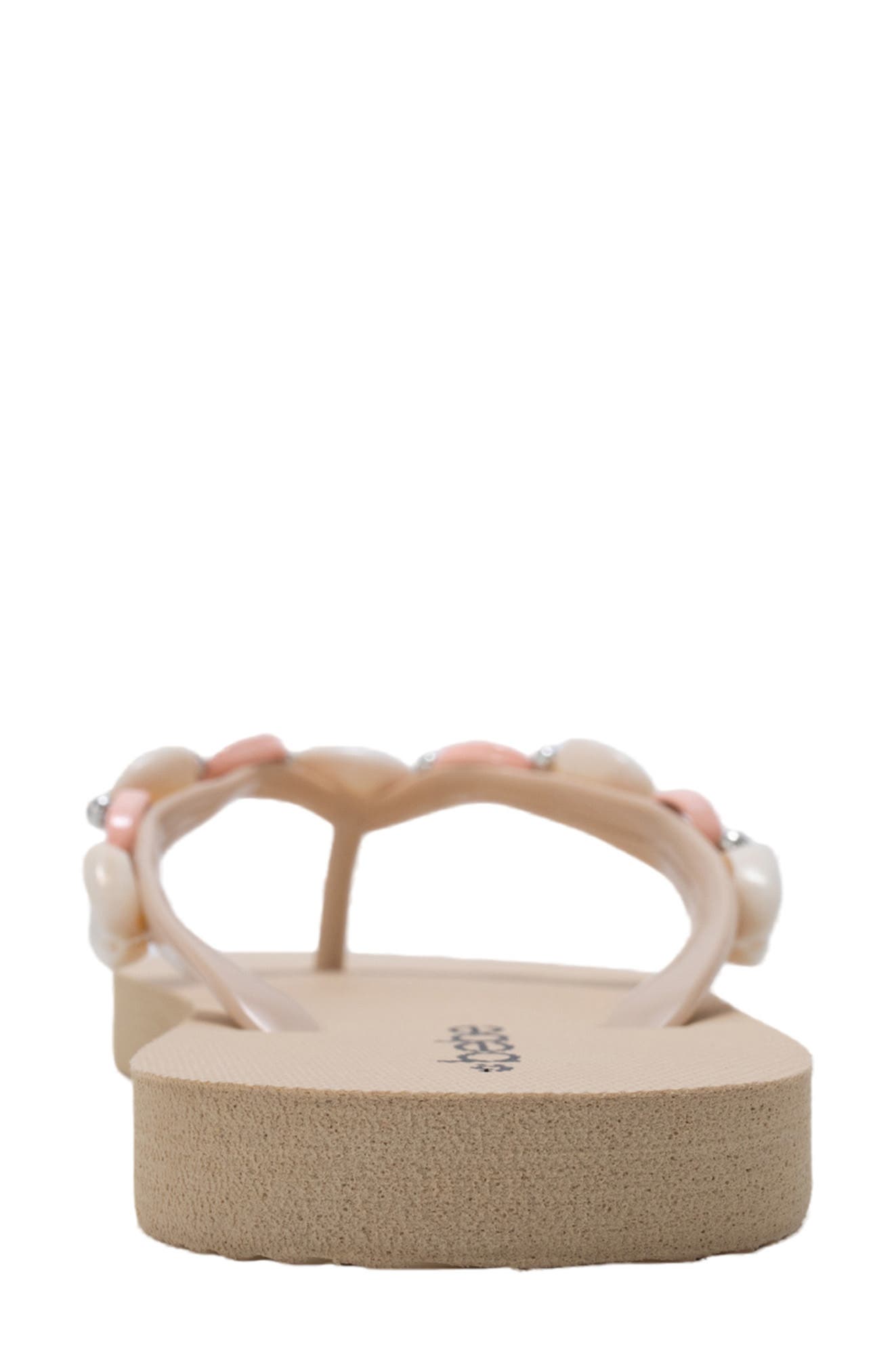 Seashell Flip Flop, Alternate, color, NUDE