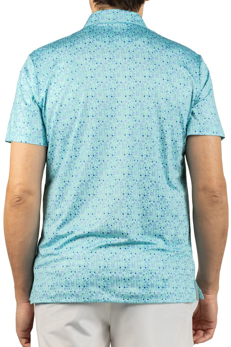 Hole in One Print Performance Polo, Alternate, color, SPEARMINT
