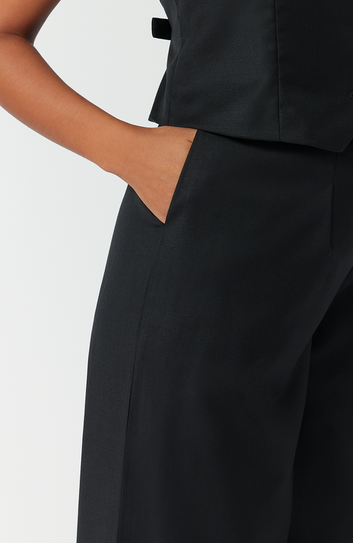 Aam The Label The Wool Wide Leg Pant For Full Hips And Thighs In Black