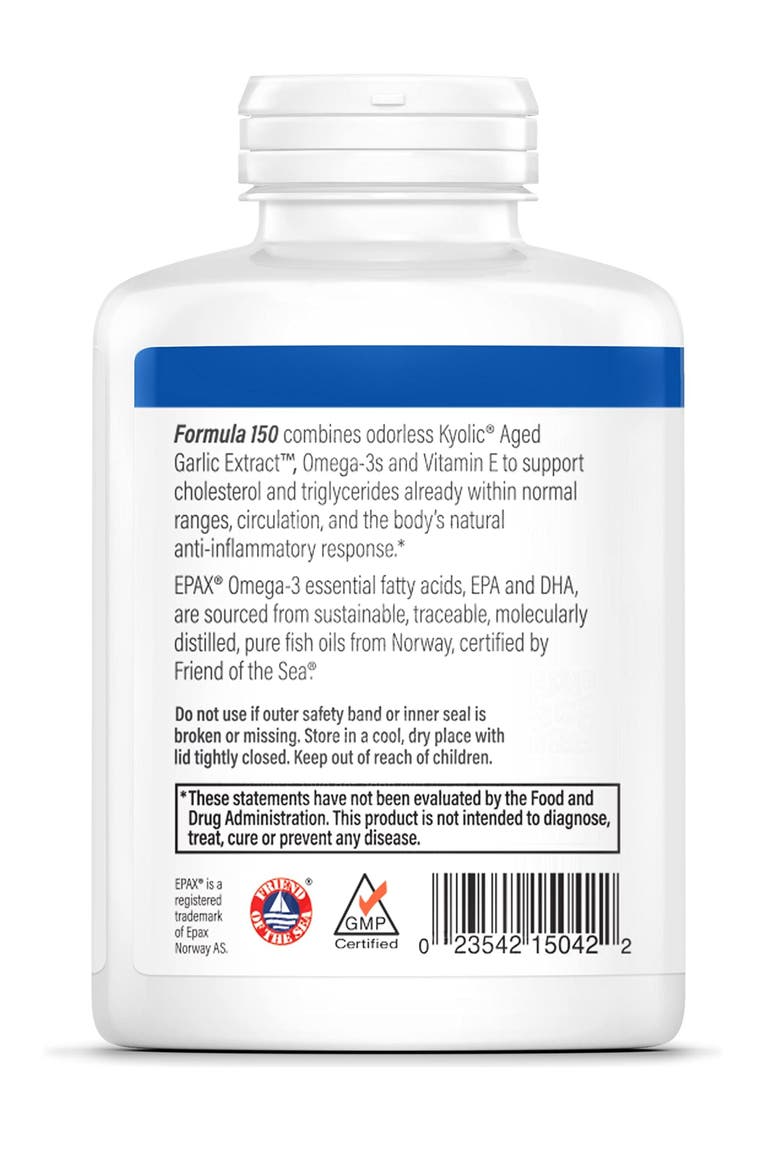 Aged Garlic Extract Formula 150, Cholesterol & Circulation Health, 180 softgels, Alternate, color, None