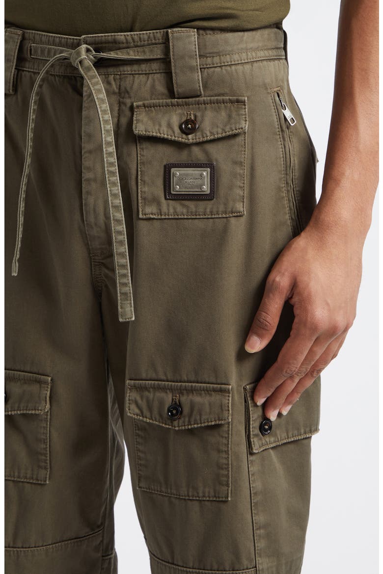 Cavallo Cotton Gabardine Cargo Jogger Pants, Alternate, color, VERDE OLIVA SCURO