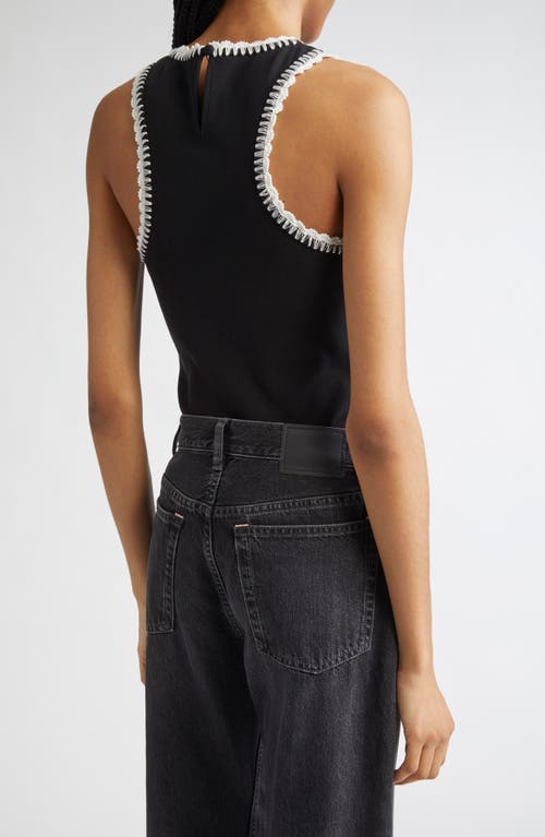 Cinq À Sept Lizzie Embroidered Contrast Stitch Tank In Multi