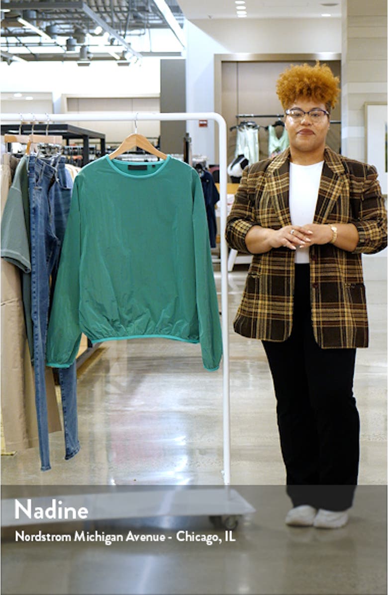 Oversize Nylon Crewneck Pullover, sales video thumbnail