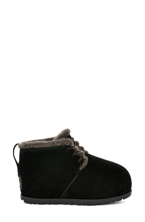 Ugg ® Pumped Faux Fur Trim Slipper Bootie In Black