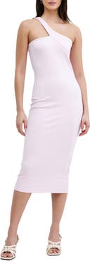 Marcella Cameron One-Shoulder Ponte Midi Dress