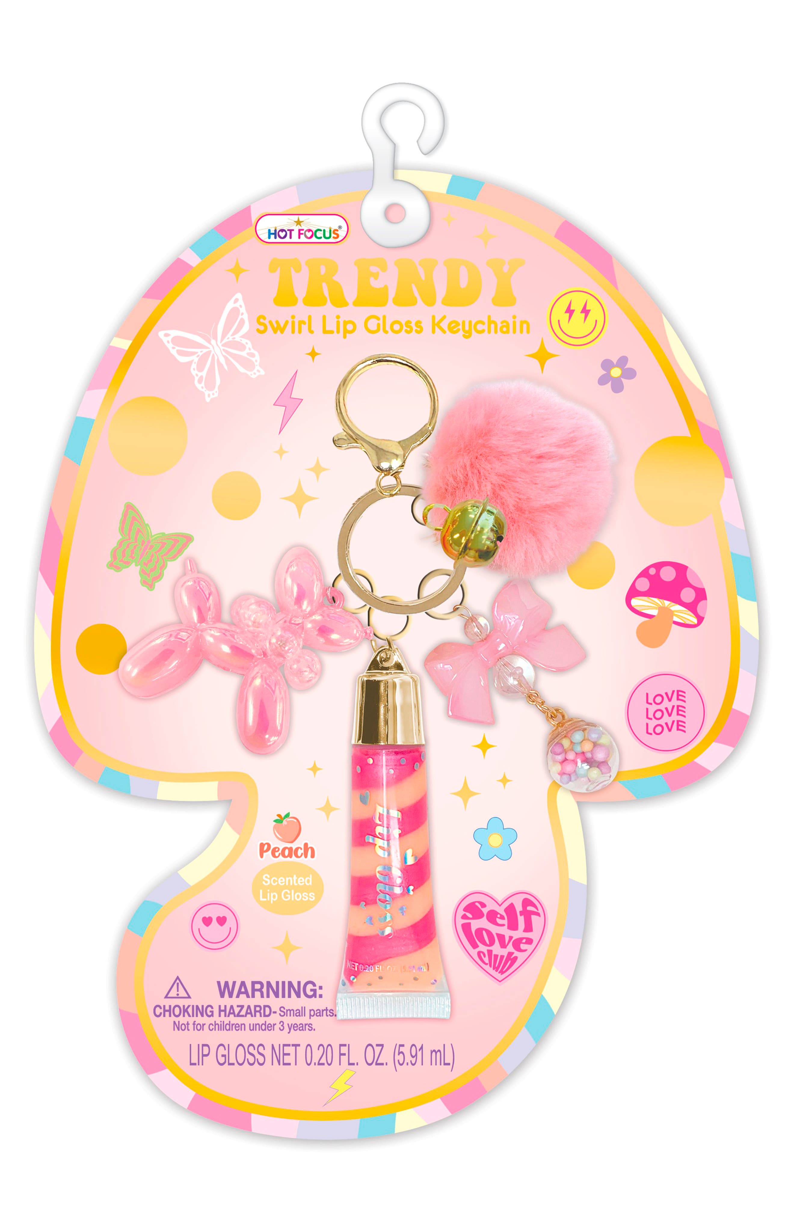 HOT FOCUS Kids' Trendy Swirl Lip Gloss Keychain | Nordstromrack