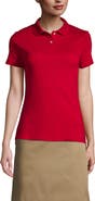 Lands' End School Uniform Short Sleeve Feminine Fit Interlock Polo Shirt