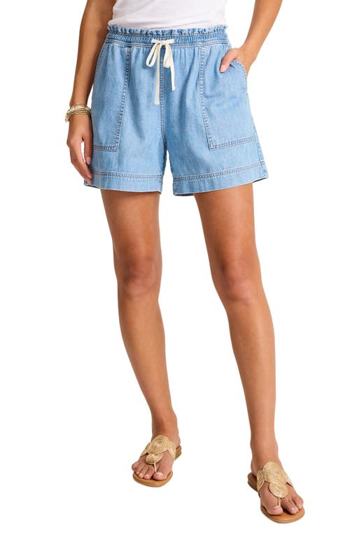 Tommy Bahama Lighweight Denim Drawstring Shorts In Brown
