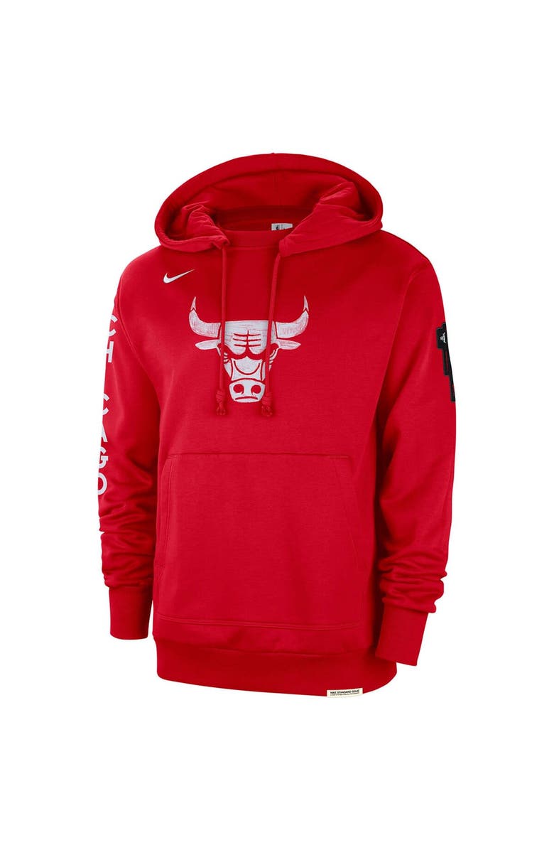 Nike Men's Nike Red Chicago Bulls 2023/24 City Edition Courtside Standard Issue Pullover Hoodie, Alternate, color, 