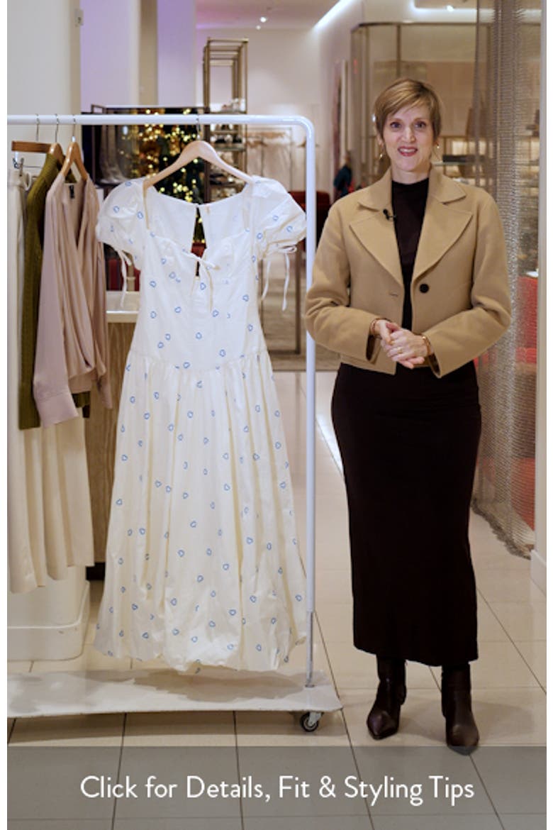 Bali Sprinkled Heart Puff Sleeve Cotton Maxi Dress video