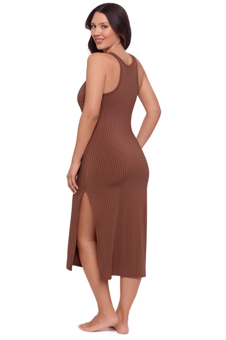 Rib Coverup Dress, Alternate, color, Latte