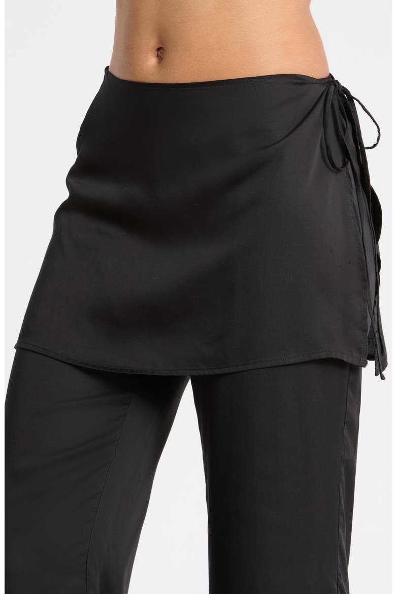 Leona Skirt Pants, Alternate, color, BLACK