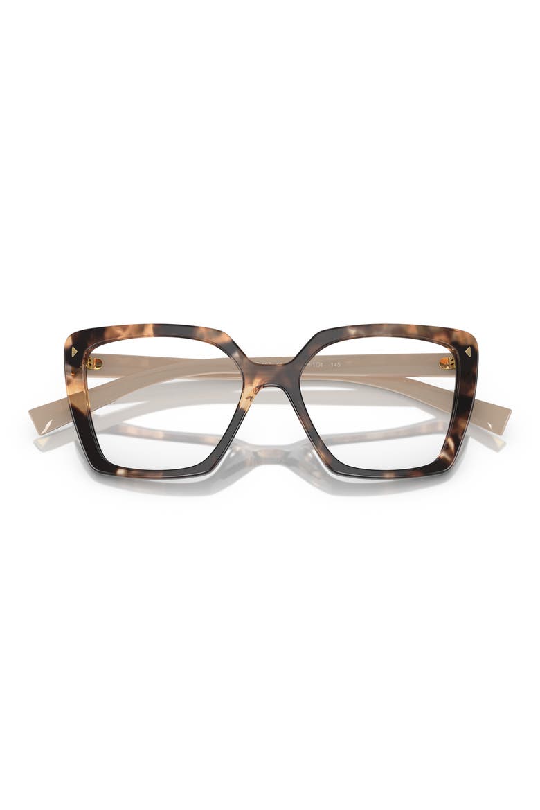 51mm Square Optical Glasses, Alternate, color, BROWN TORT