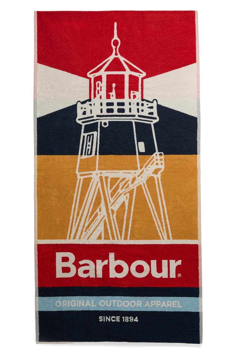 Archive Beach Towel, Main, color, BARBOUR BEACON