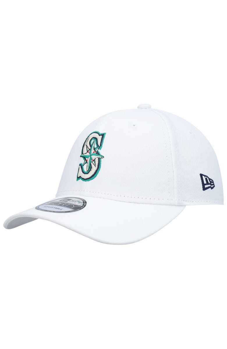 New Era Men's New Era White Seattle Mariners League II 9FORTY Adjustable Hat, Main, color, 