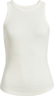 Treasure & Bond Pointelle Rib Crewneck Tank