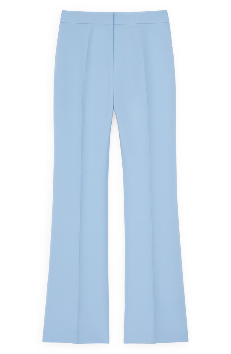 Lafayette 148 New York Gates Wool & Silk Crepe Flare Leg Trousers, Alternate, color, Cool Blue