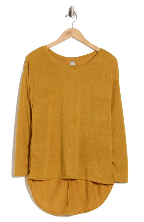 Boat Neck High-Low Sweater