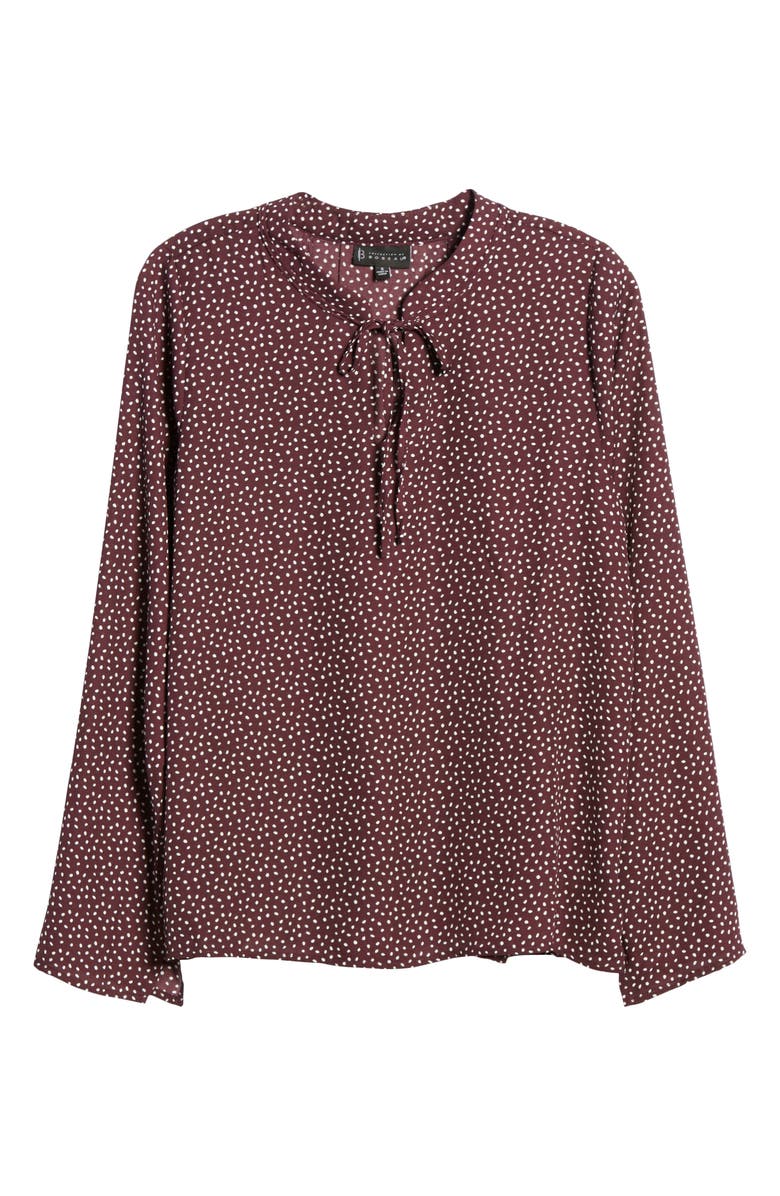 Bobeau Samara Tie Neck Long Sleeve Blouse, Alternate, color,