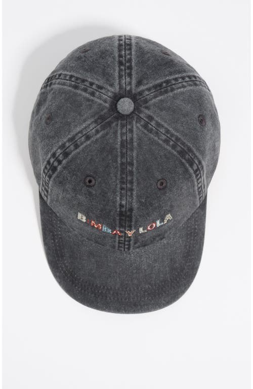 Bimba Y Lola Washed Cotton Cap In Gray
