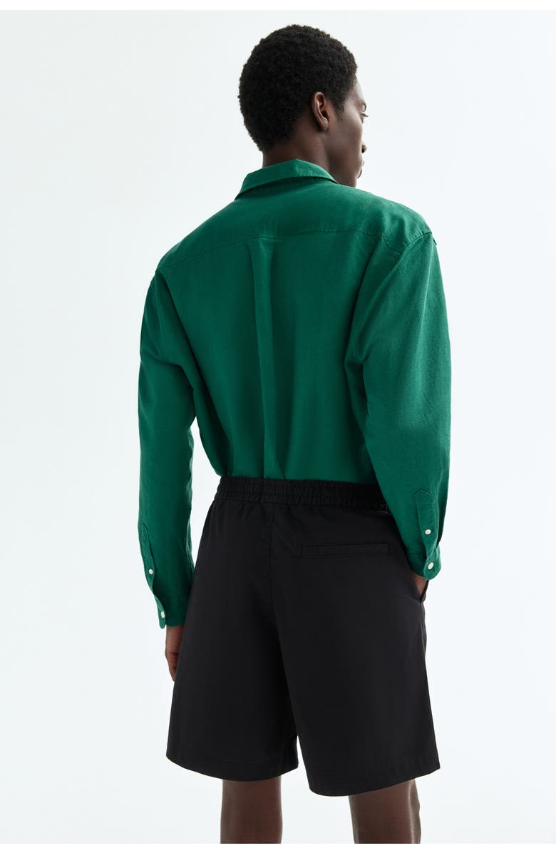 H&M Relaxed Fit Cotton Shorts, Alternate, color, Black