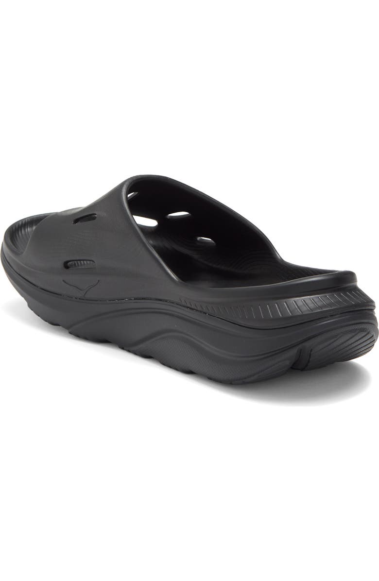 HOKA Gender Inclusive Ora Recovery Slide 3 Sandal, Alternate, color, Black/ Black