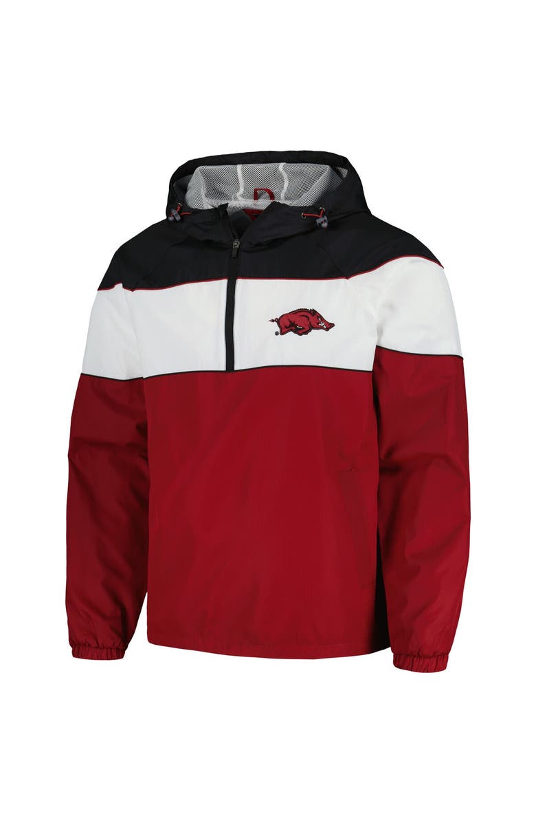 G-III SPORTS BY CARL BANKS Men's G-III Sports by Carl Banks Cardinal Arkansas Razorbacks Center Line Half-Zip Raglan Hoodie Jacket, Alternate, color, Cardinal