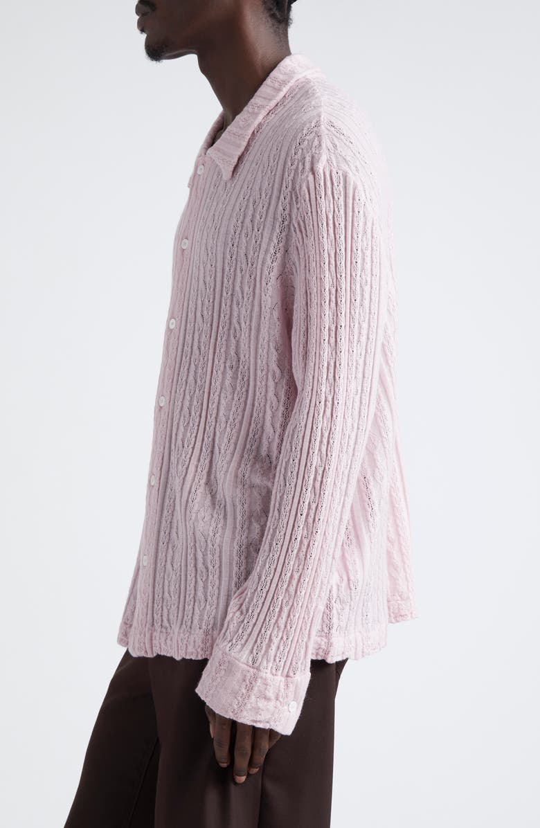 Séfr Riku Mixed Stitch Merino Wool Cardigan, Alternate, color,