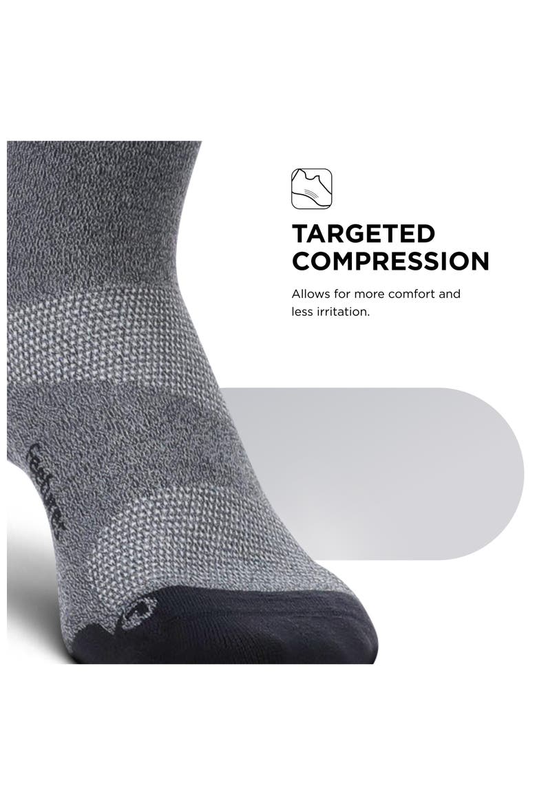 Graduated Compression Light Cushion Knee High Compression Socks, Alternate, color, Gray