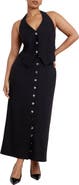 ELOQUII Buttoned Maxi Column Skirt