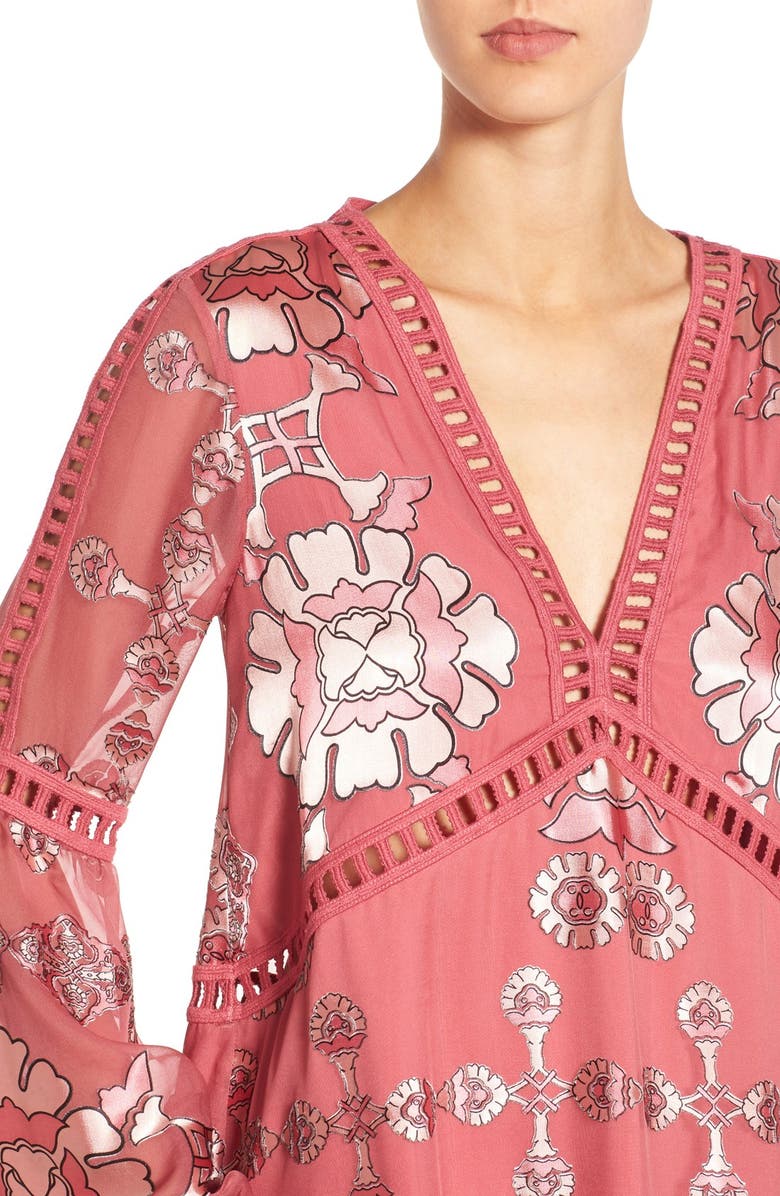 For Love & Lemons x Nordstrom 'Barcelona' Trapeze Dress, Alternate, color,