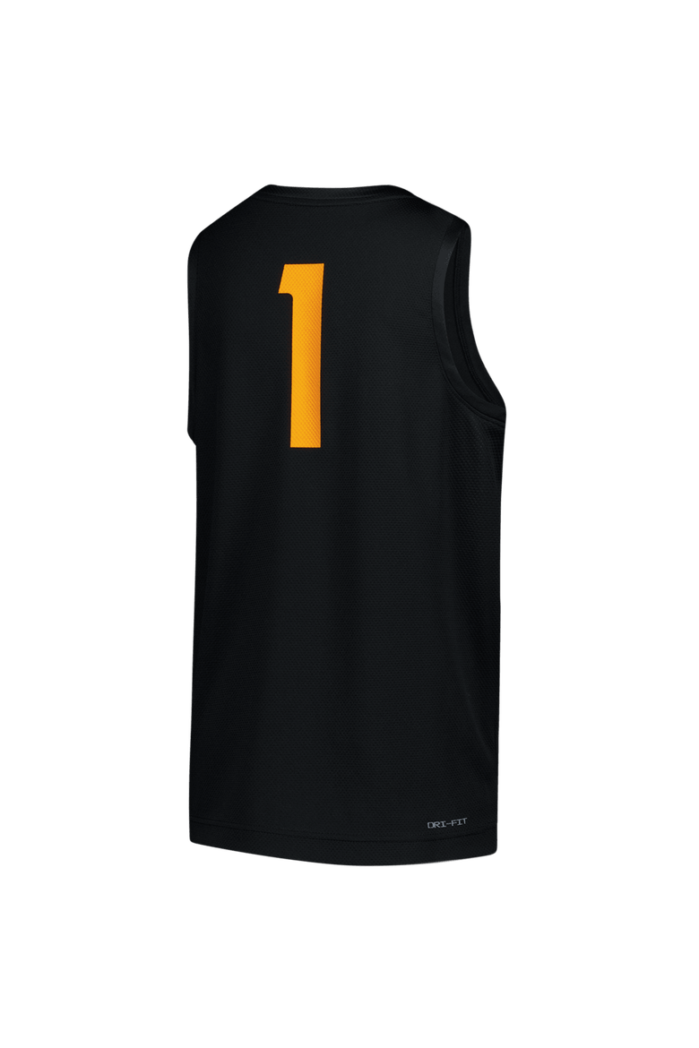 Youth Nike #1 Black Tennessee Volunteers Replica Basketball Jersey, Alternate, color, Black