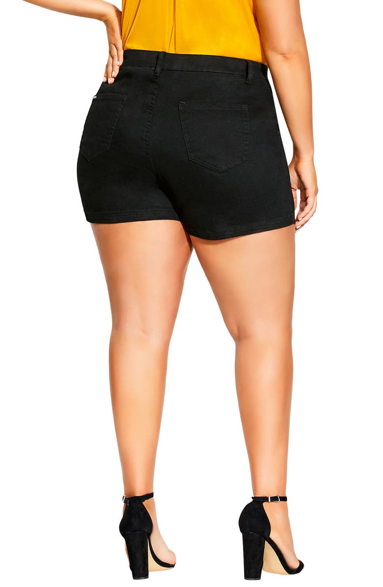 City Chic Breeze Denim Shorts, Alternate, color,