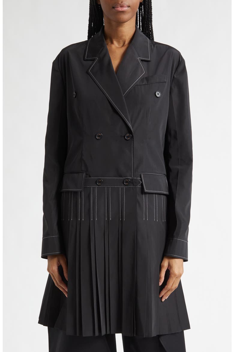 Convertible Pleated Jacket, Main, color, BLACK