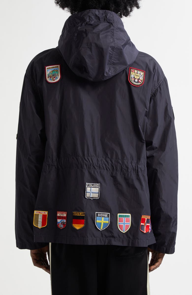 Bode Interrail Hooded Anorak, Alternate, color, Navy Multi