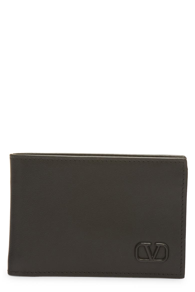 VLOGO Calfskin Bifold Wallet, Main, color, NERO