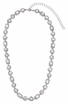 Adornia Crystal Halo Station Necklace