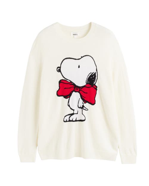 Chinti & Parker Wool-cashmere Bow Tie Snoopy Sweater In Neutral