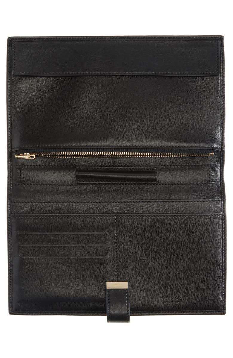 TOM FORD Foldover Organizer on a Strap, Alternate, color, 1N001 Black