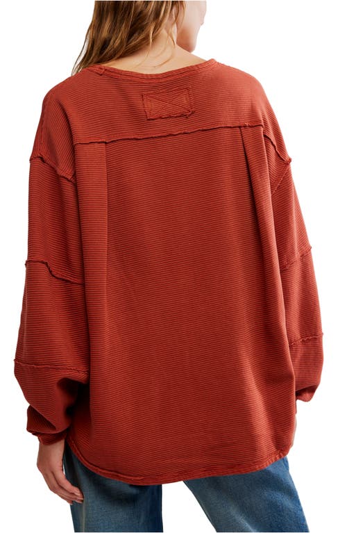 Free People Total Eclipse Oversize T-shirt In Brown