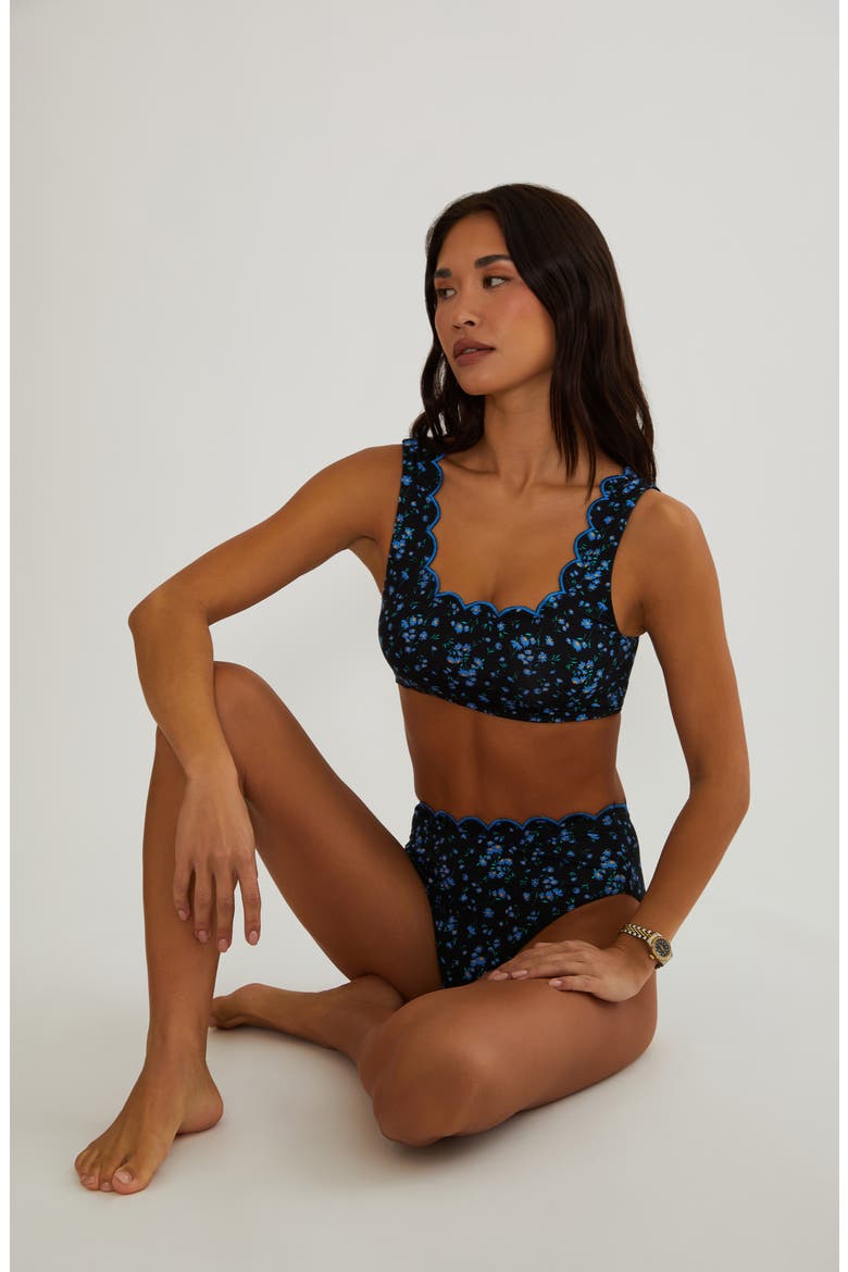 Madison Scalloped Crop Swimsuit Top, Alternate, color, WILD BLUEBELL