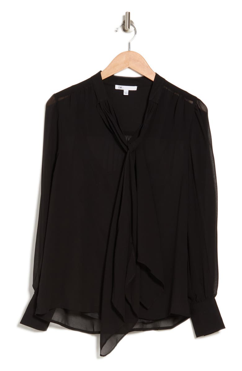 DR2 by Daniel Rainn Georgette Tie Neck Blouse, Alternate, color, 