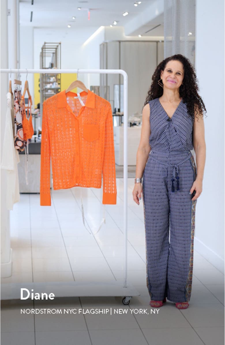 Pointelle Stitch Button-Up Shirt, sales video thumbnail