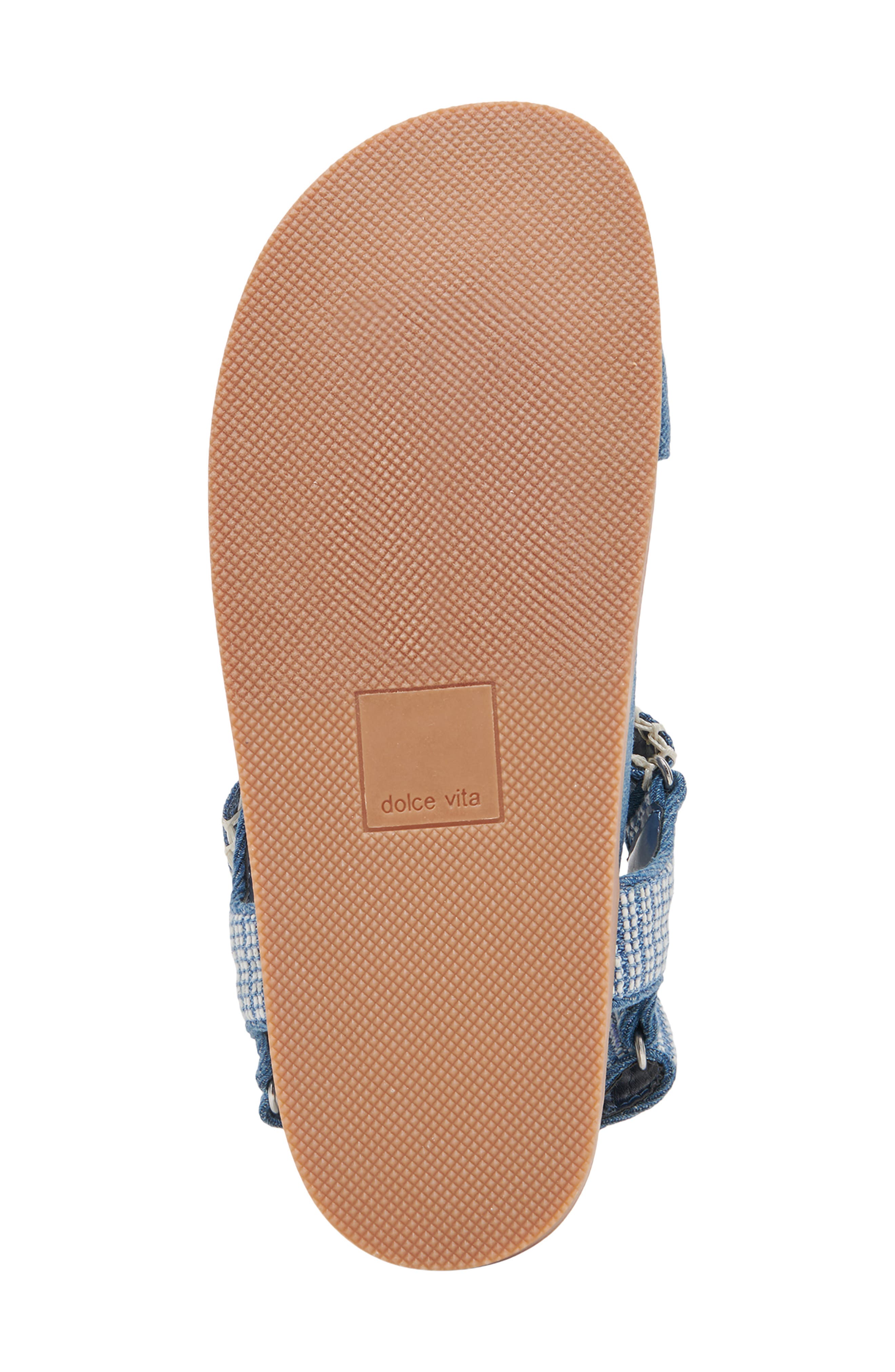 Dolce Vita Senora Stitched Sandal, Alternate, color, Blue Multi